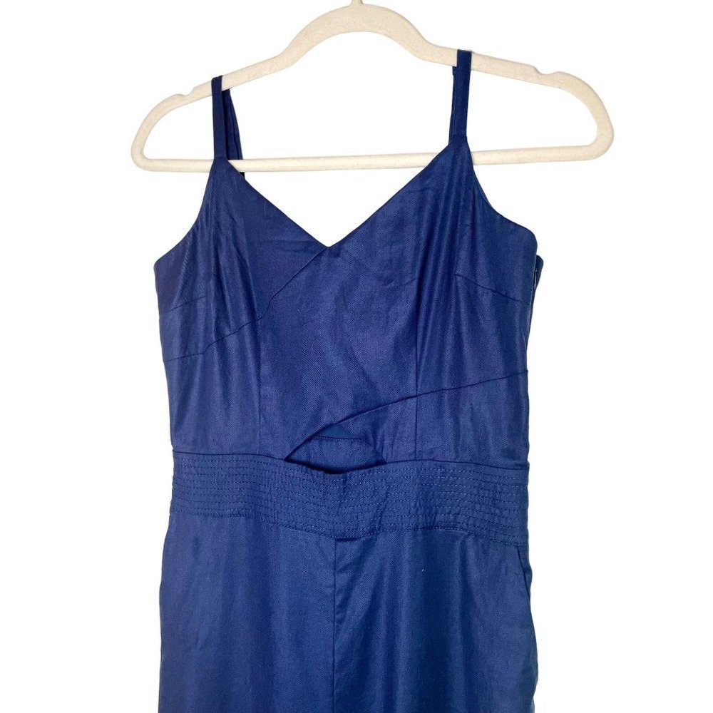 Ramy Brook Noel cutout jumpsuit spaghetti strap linen jumpsuit Sz. 2 - Picture 4 of 8